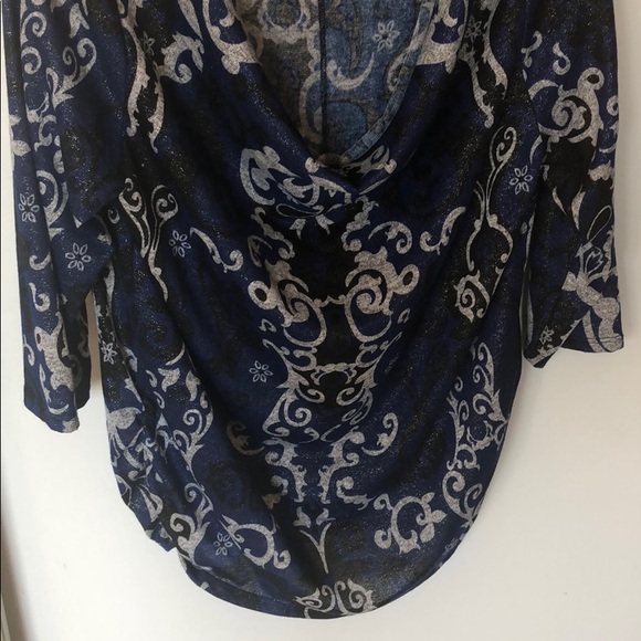 Blue and black glitter printed sweater - Picture 4 of 7